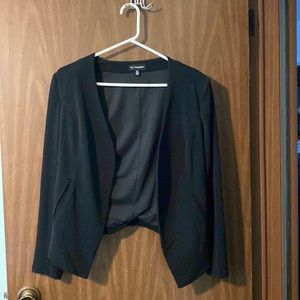 Black Stretchy Cropped Blazer